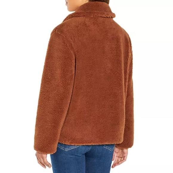 Gap Women's Sherpa Teddy Jacket Aragan Oil Brown Fall Neutral Fuzzy Gilmore Girl - Picture 2 of 15